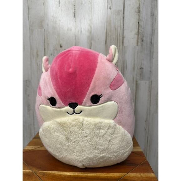 Squishmallows Dianalee Chipmunk/Squirrel Pink Plush Toy Small 12" - Picture 1 of 5